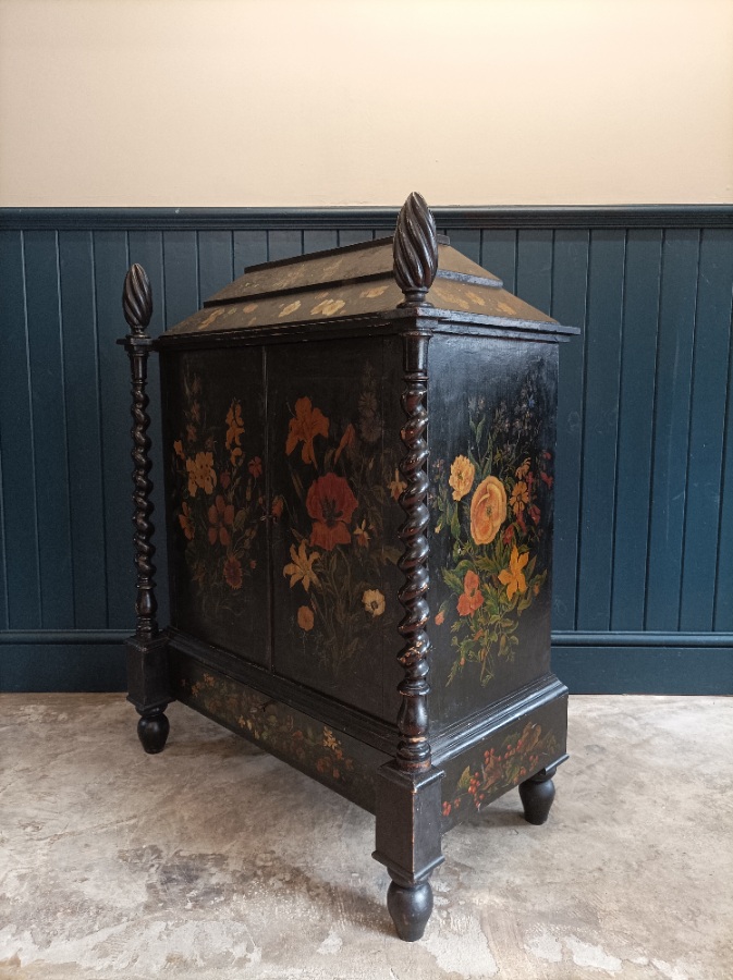 A Victorian Black Painted Cabinet (5).jpg